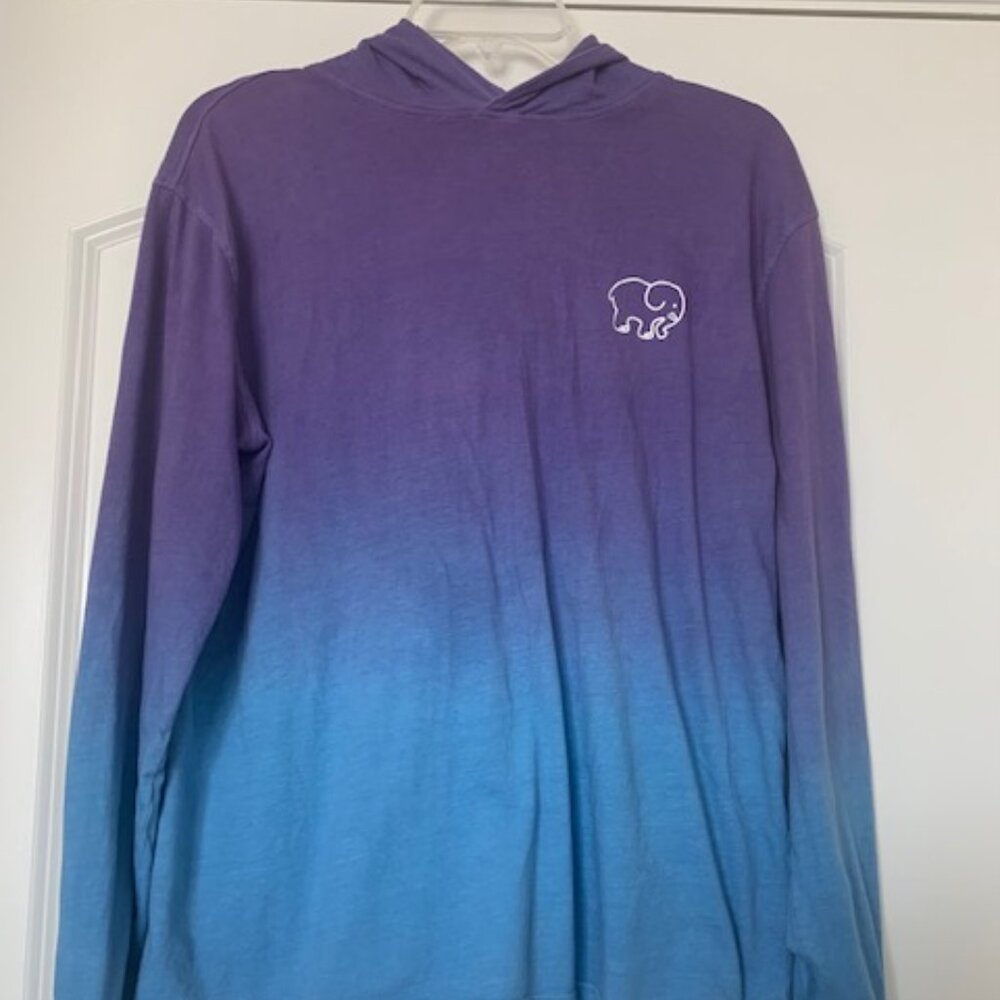 Ivory Ella Ombre 100% Cotton Lightweight Hoodie - Small
